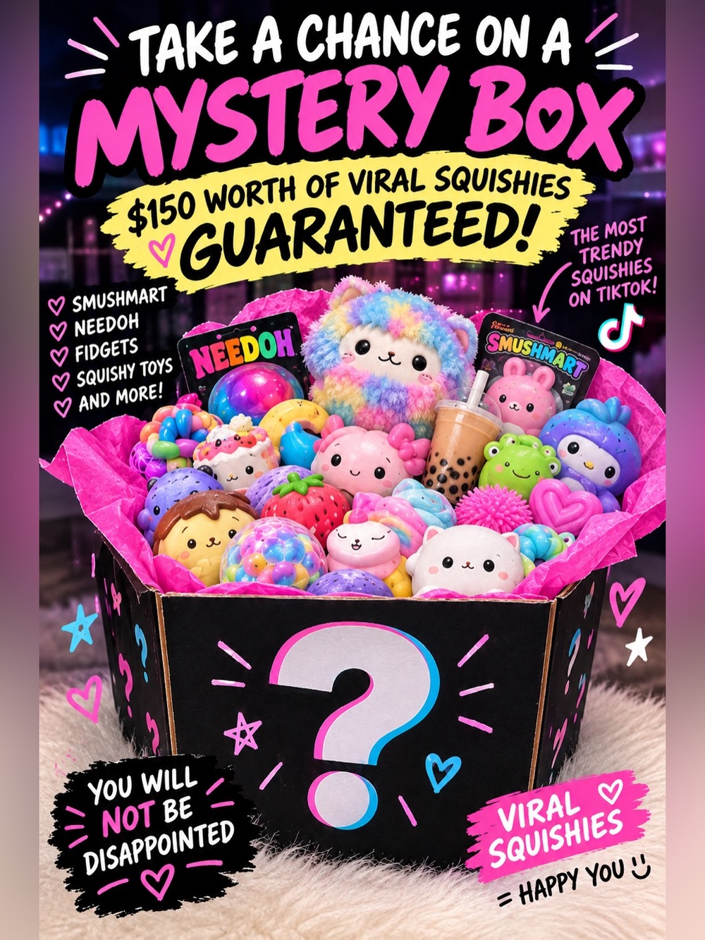Mystery Squishy Box- 150$ or more in value -read description for more info